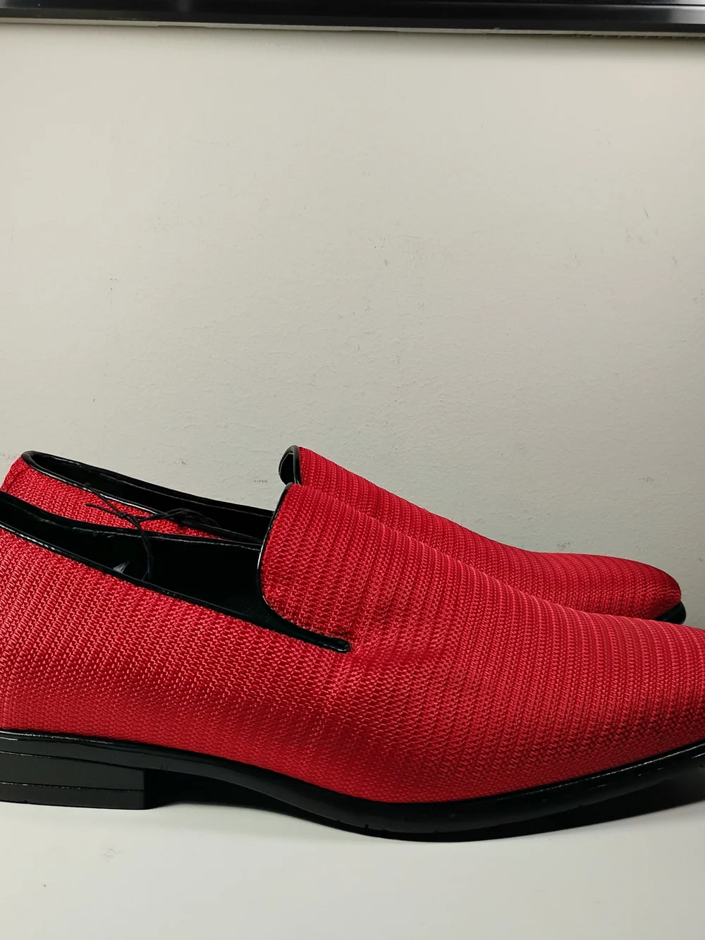 Van Heusen Black Suit with Red Accents